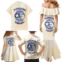 Tuskegee Airmen Red Tails Family Matching Mermaid Dress and Hawaiian Shirt Heroes Of Freedom - Wonder Print Shop