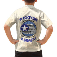 Tuskegee Airmen Red Tails Family Matching Off The Shoulder Long Sleeve Dress and Hawaiian Shirt Heroes Of Freedom - Wonder Print Shop