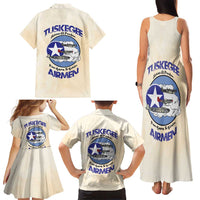 Tuskegee Airmen Red Tails Family Matching Tank Maxi Dress and Hawaiian Shirt Heroes Of Freedom - Wonder Print Shop