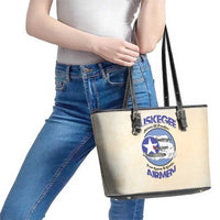 Tuskegee Airmen Red Tails Leather Tote Bag Heroes Of Freedom - Wonder Print Shop