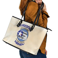 Tuskegee Airmen Red Tails Leather Tote Bag Heroes Of Freedom - Wonder Print Shop