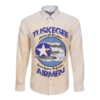 Tuskegee Airmen Red Tails Long Sleeve Button Shirt Heroes Of Freedom - Wonder Print Shop