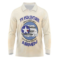 Tuskegee Airmen Red Tails Long Sleeve Polo Shirt Heroes Of Freedom - Wonder Print Shop