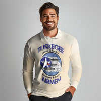 Tuskegee Airmen Red Tails Long Sleeve Polo Shirt Heroes Of Freedom - Wonder Print Shop