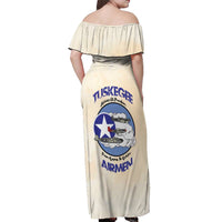 Tuskegee Airmen Red Tails Off Shoulder Maxi Dress Heroes Of Freedom - Wonder Print Shop