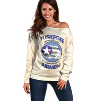 Tuskegee Airmen Red Tails Off Shoulder Sweater Heroes Of Freedom - Wonder Print Shop