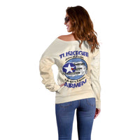Tuskegee Airmen Red Tails Off Shoulder Sweater Heroes Of Freedom - Wonder Print Shop