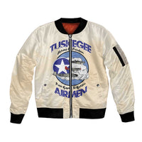 Tuskegee Airmen Red Tails Sleeve Zip Bomber Jacket Heroes Of Freedom - Wonder Print Shop