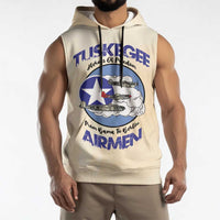 Tuskegee Airmen Red Tails Sleeveless Hoodie Heroes Of Freedom - Wonder Print Shop