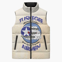 Tuskegee Airmen Red Tails Sleeveless Puffer Jacket Heroes Of Freedom - Wonder Print Shop