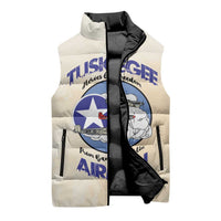 Tuskegee Airmen Red Tails Sleeveless Puffer Jacket Heroes Of Freedom - Wonder Print Shop