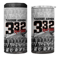 Tuskegee Airmen Pride 4 in 1 Can Cooler Tumbler 332nd Fighter Group Red Tails - Wonder Print Shop