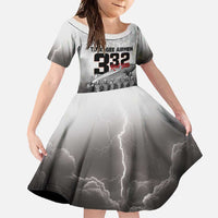 Tuskegee Airmen Pride Family Matching Short Sleeve Bodycon Dress and Hawaiian Shirt 332nd Fighter Group Red Tails - Wonder Print Shop