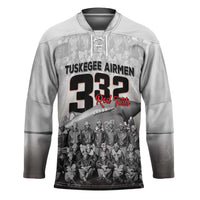 Tuskegee Airmen Pride Hockey Jersey 332nd Fighter Group Red Tails - Wonder Print Shop