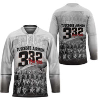 Tuskegee Airmen Pride Hockey Jersey 332nd Fighter Group Red Tails - Wonder Print Shop