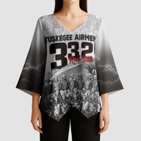 Tuskegee Airmen Pride Kimono Sleeve Blouse 332nd Fighter Group Red Tails - Wonder Print Shop