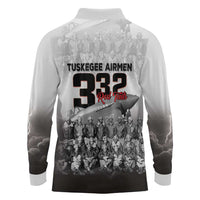 Tuskegee Airmen Pride Long Sleeve Polo Shirt 332nd Fighter Group Red Tails - Wonder Print Shop