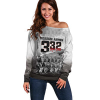 Tuskegee Airmen Pride Off Shoulder Sweater 332nd Fighter Group Red Tails - Wonder Print Shop