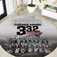 Tuskegee Airmen Pride Round Carpet 332nd Fighter Group Red Tails - Wonder Print Shop
