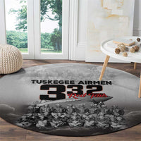 Tuskegee Airmen Pride Round Carpet 332nd Fighter Group Red Tails - Wonder Print Shop