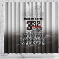 Tuskegee Airmen Pride Shower Curtain 332nd Fighter Group Red Tails - Wonder Print Shop