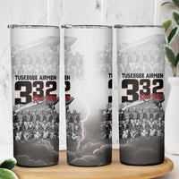 Tuskegee Airmen Pride Skinny Tumbler 332nd Fighter Group Red Tails - Wonder Print Shop