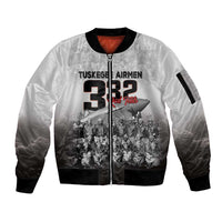 Tuskegee Airmen Pride Sleeve Zip Bomber Jacket 332nd Fighter Group Red Tails - Wonder Print Shop