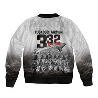 Tuskegee Airmen Pride Sleeve Zip Bomber Jacket 332nd Fighter Group Red Tails - Wonder Print Shop
