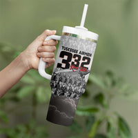 Tuskegee Airmen Pride Tumbler With Handle 332nd Fighter Group Red Tails - Wonder Print Shop