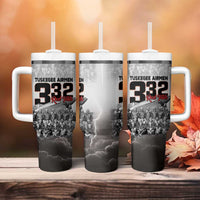 Tuskegee Airmen Pride Tumbler With Handle 332nd Fighter Group Red Tails - Wonder Print Shop