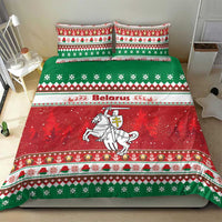 Belarus Pahonia Christmas Bedding Set Belarusian Vytis Knight Xmas Pattern - Wonder Print Shop