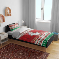 Belarus Pahonia Christmas Bedding Set Belarusian Vytis Knight Xmas Pattern - Wonder Print Shop