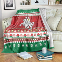 Belarus Pahonia Christmas Blanket Belarusian Vytis Knight Xmas Pattern - Wonder Print Shop