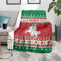 Belarus Pahonia Christmas Blanket Belarusian Vytis Knight Xmas Pattern - Wonder Print Shop