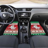 Belarus Pahonia Christmas Car Mats Belarusian Vytis Knight Xmas Pattern - Wonder Print Shop