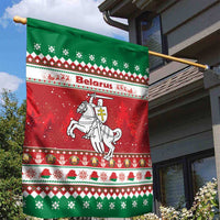 Belarus Pahonia Christmas Garden Flag Belarusian Vytis Knight Xmas Pattern - Wonder Print Shop