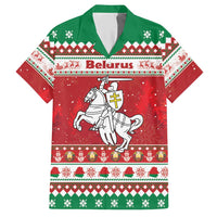 Belarus Pahonia Christmas Hawaiian Shirt Belarusian Vytis Knight Xmas Pattern - Wonder Print Shop