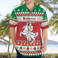 Belarus Pahonia Christmas Hawaiian Shirt Belarusian Vytis Knight Xmas Pattern - Wonder Print Shop