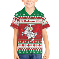 Belarus Pahonia Christmas Hawaiian Shirt Belarusian Vytis Knight Xmas Pattern - Wonder Print Shop