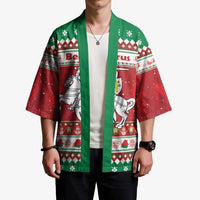 Belarus Pahonia Christmas Kimono Belarusian Vytis Knight Xmas Pattern - Wonder Print Shop