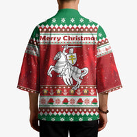 Belarus Pahonia Christmas Kimono Belarusian Vytis Knight Xmas Pattern - Wonder Print Shop