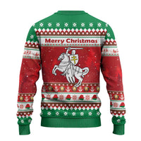 Belarus Pahonia Christmas Ugly Christmas Sweater Belarusian Vytis Knight Xmas Pattern - Wonder Print Shop