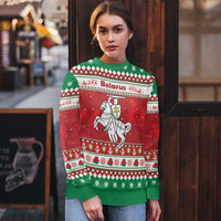 Belarus Pahonia Christmas Ugly Christmas Sweater Belarusian Vytis Knight Xmas Pattern - Wonder Print Shop
