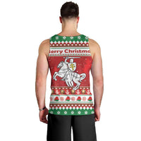 Belarus Pahonia Christmas Men Tank Top Belarusian Vytis Knight Xmas Pattern - Wonder Print Shop