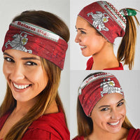 Belarus Pahonia Christmas Neck Gaiter Belarusian Vytis Knight Xmas Pattern - Wonder Print Shop