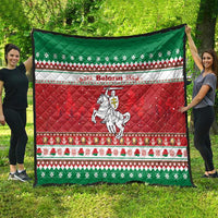 Belarus Pahonia Christmas Quilt Belarusian Vytis Knight Xmas Pattern - Wonder Print Shop