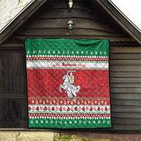 Belarus Pahonia Christmas Quilt Belarusian Vytis Knight Xmas Pattern - Wonder Print Shop