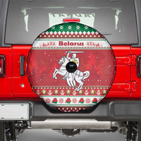Belarus Pahonia Christmas Spare Tire Cover Belarusian Vytis Knight Xmas Pattern - Wonder Print Shop