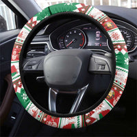 Belarus Pahonia Christmas Steering Wheel Cover Belarusian Vytis Knight Xmas Pattern - Wonder Print Shop