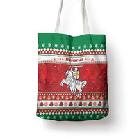 Belarus Pahonia Christmas Tote Bag Belarusian Vytis Knight Xmas Pattern - Wonder Print Shop
